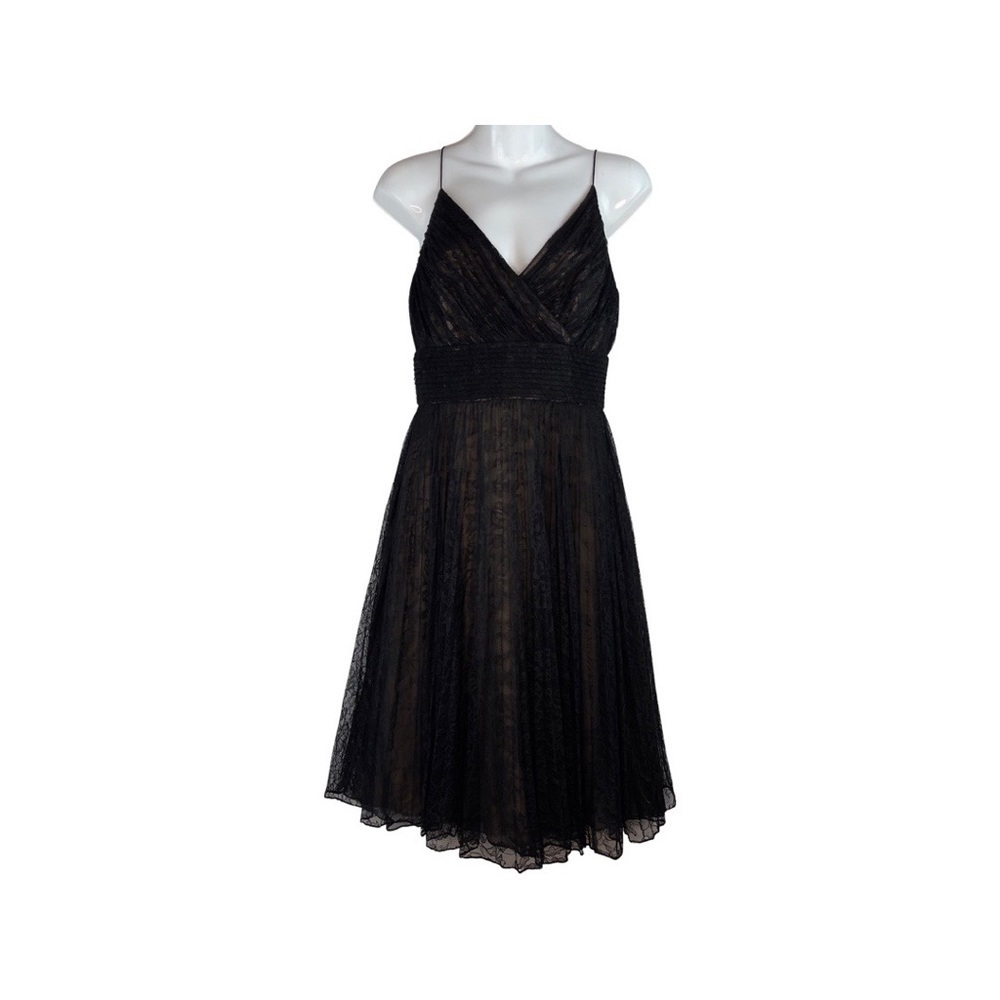 Carmen Marc Valvo Collection Black Strapless A-Line Dress Size 4